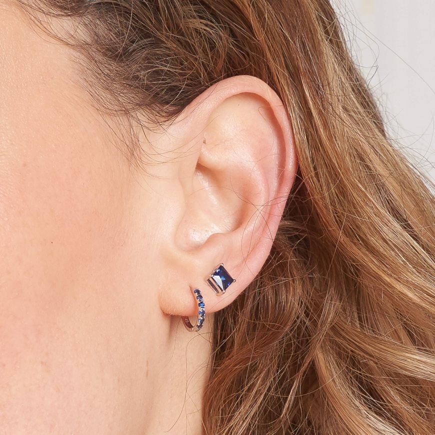 Penmans |  9ct White Gold & Blue Sapphire Earrings