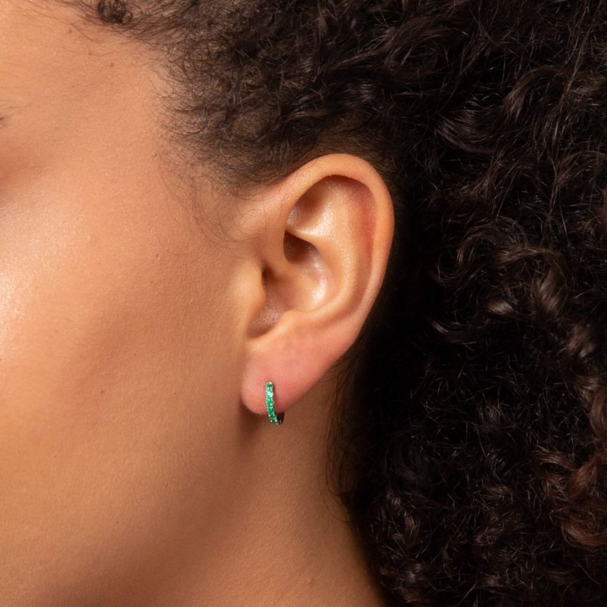 Penmans |  9ct White Gold & Emerald Earrings