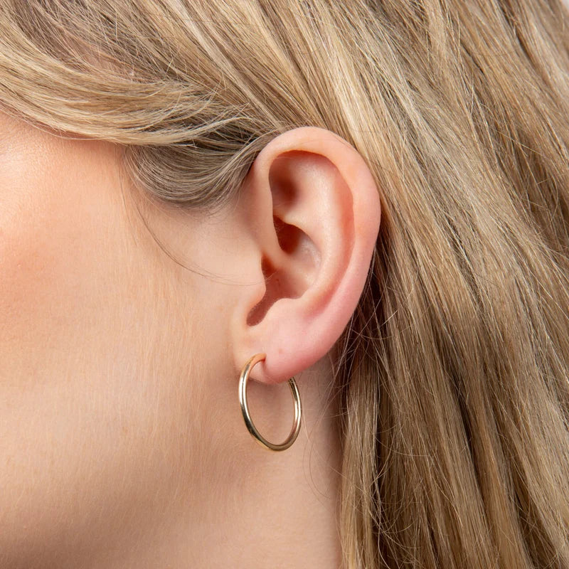 Penmans |  9ct Gold 15mm Sleeper Hoop Earrings