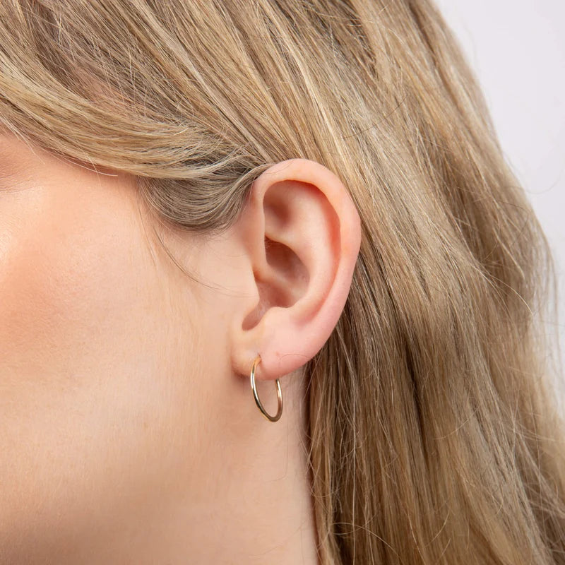 Penmans |  9ct Gold 15mm Sleeper Hoop Earrings