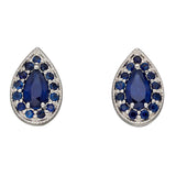 Penmans | 9ct White Gold Cutout Sapphire Earrings