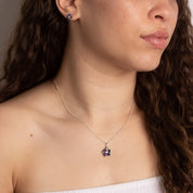 Penmans |  9ct White Gold Peony Flower Pendant