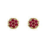 Penmans | Seven Stone Ruby Cluster Earrings