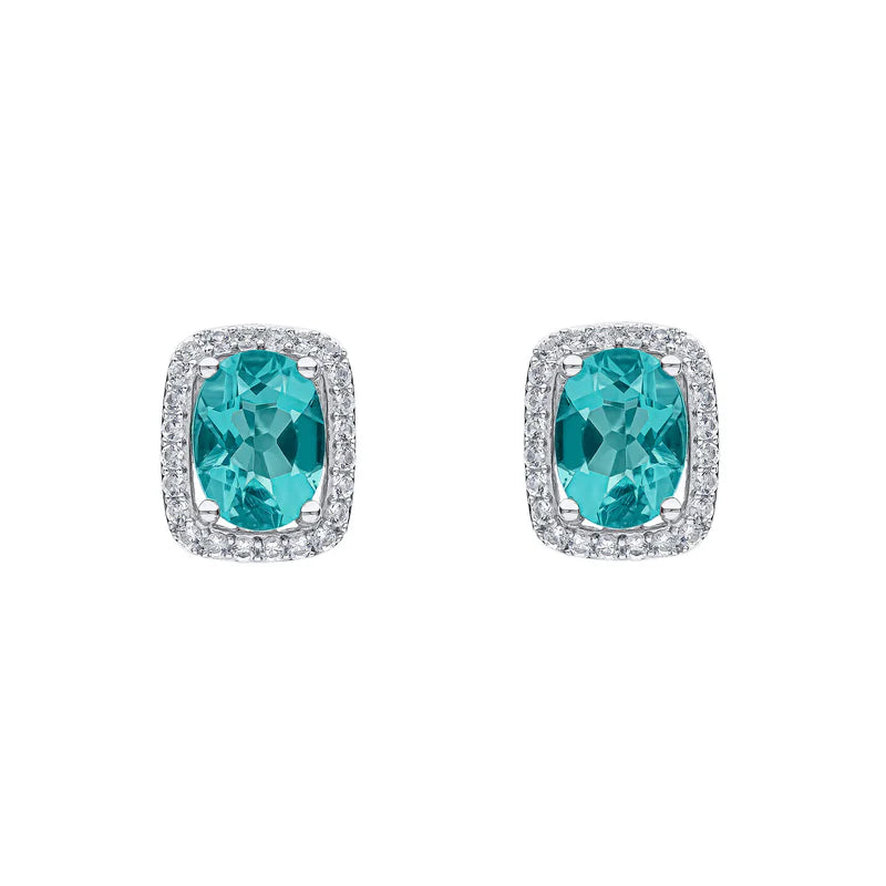 Penmans | Blue Fluorite & White Topaz Earrings
