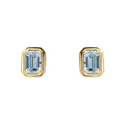 Penmans | Elongated Octagon Aquamarine Studs