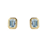 Penmans | Elongated Octagon Aquamarine Studs