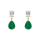 Penmans | Toi et Moi Amethyst & Onyx Drop Earrings