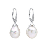 Penmans | Oversized Baroque Pearl & Topaz Earrings