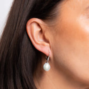 Penmans | Oversized Baroque Pearl & Topaz Earrings