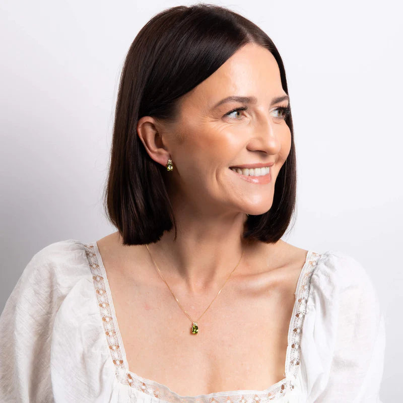 Penmans | Cushion Cut & Cluster Peridot Pendant