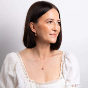 Penmans | Oval Cut Pink Topaz Drop Earrings