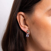 Penmans | Toi et Moi Quartz & Amethyst Drop Earrings