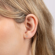 Penmans |  9ct White Gold & Diamond Solitaire Studs