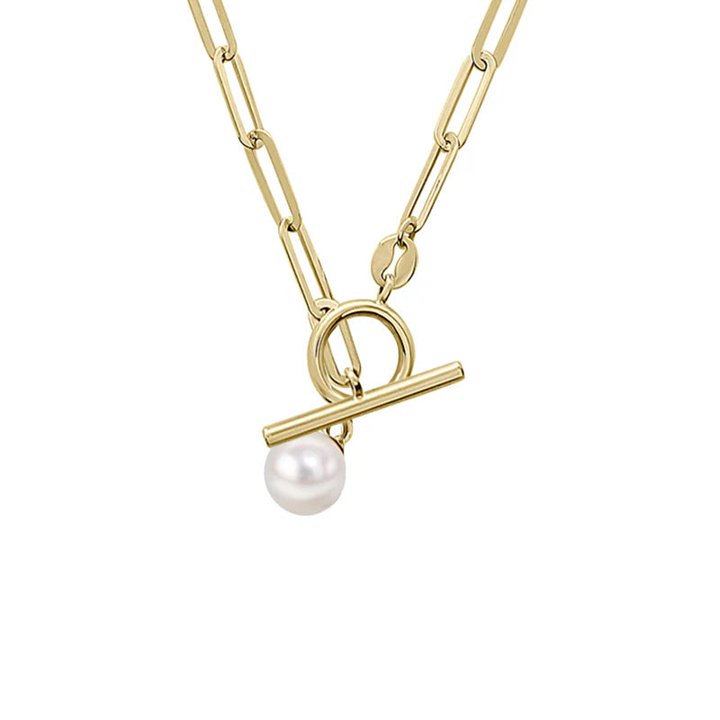 Penmans | T-Bar Chain Necklace with a Freshwater Pearl