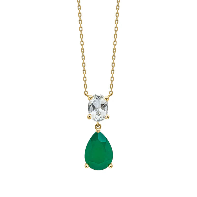 Penmans | Toi et Moi Amethyst & Onyx Necklace