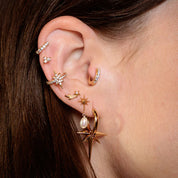 Scream Pretty | Angel Star & Pearl Gold plate Drop Earring