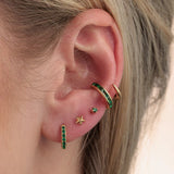 Scream Pretty |  Green & Gold Plate Flat back Stud
