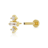 Scream Pretty | Jessica Baguette Single Flat Back Earring
