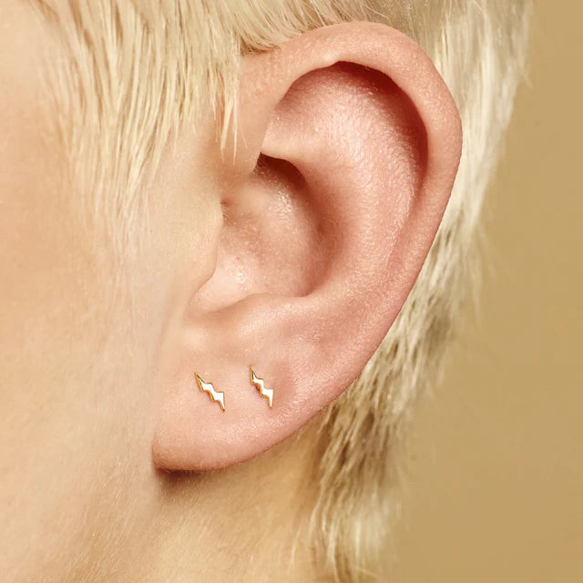 Scream Pretty | Lightening Stud Silver Earrings
