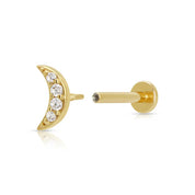 Scream Pretty | Sparkling Moon Single Flat back Earring