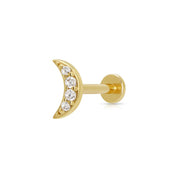 Scream Pretty | Sparkling Moon Single Flat back Earring