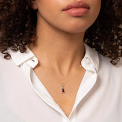 Penmans | Trapeze Cut Garnet Pendant with Diamonds