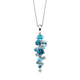 Penmans | 9ct White Gold Scatter Pendant with Blue Topaz