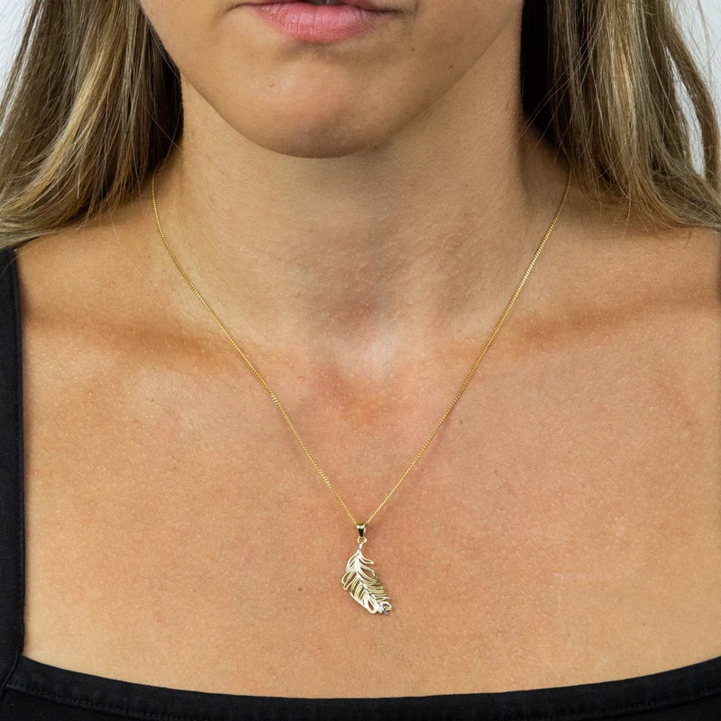 Penmans | 9ct Yellow Gold Feather Pendant