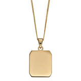 Penmans | Rectangular Gold Dog Tag Pendant