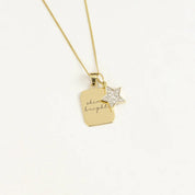 Penmans |  9ct Yellow Gold Star Pendant with Diamonds