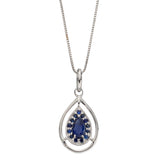 Penmans | 9ct White gold Cut out Sapphire Pendant