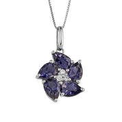 Penmans |  9ct White Gold Peony Flower Pendant