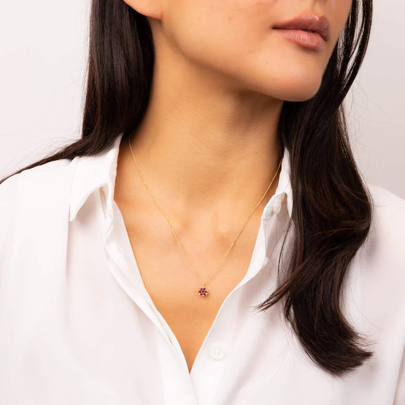 Penmans | Seven Stone Ruby Cluster Pendant