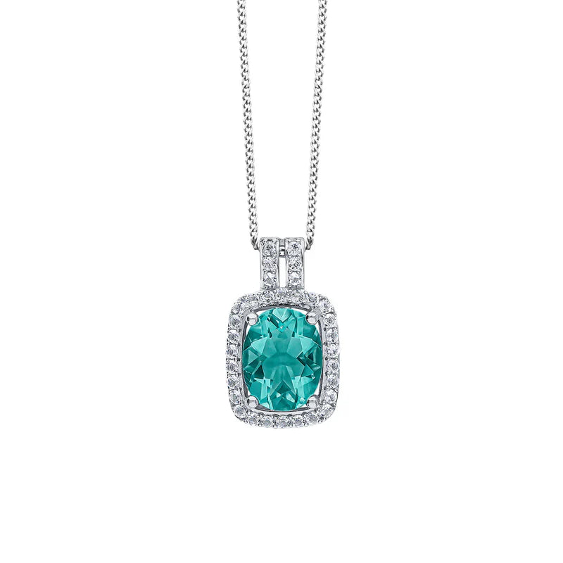 Penmans | Blue Fluorite & White Topaz Pendant