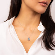 Penmans | Blue Fluorite & White Topaz Pendant