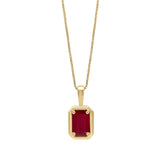 Penmans | Chunky Border Gold & Ruby Pendant
