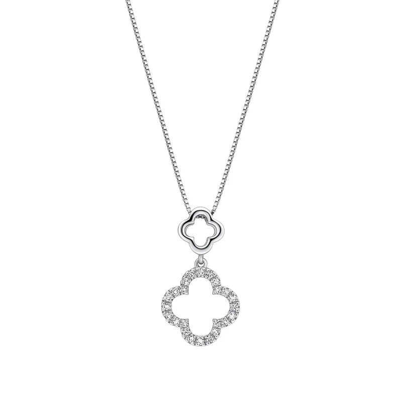 Penmans | 9ct White Gold Diamond Quatrefoil Pendant