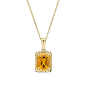 Penmans |  9ct Yellow Gold Octagon Citrine Pendant