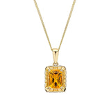 Penmans |  9ct Yellow Gold Octagon Citrine Pendant