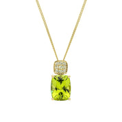 Penmans | Cushion Cut & Cluster Peridot Pendant
