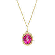 Penmans | Oval Cut Pink Topaz Pendant