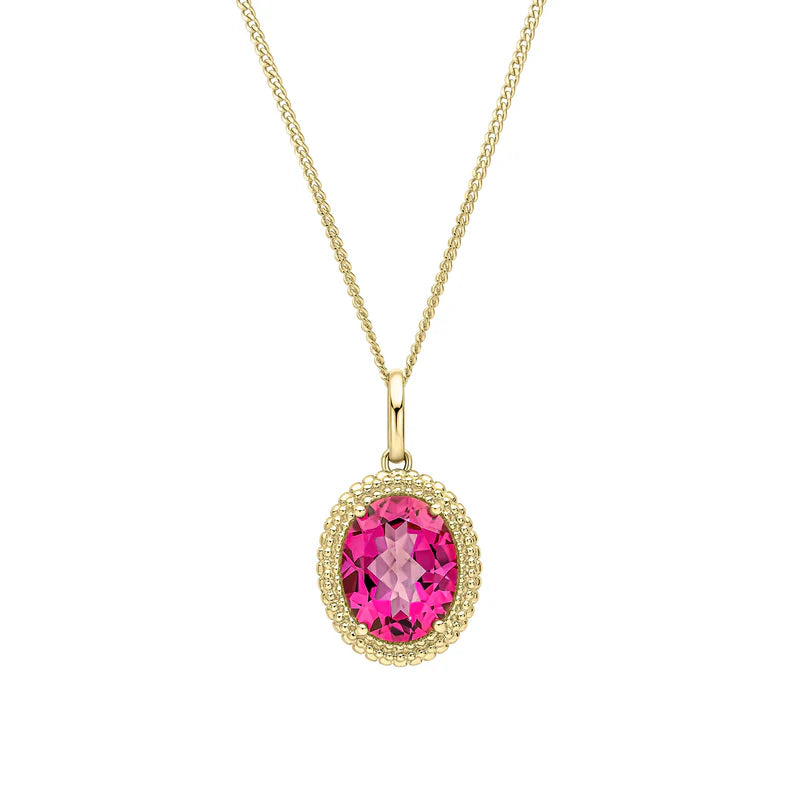 Penmans | Oval Cut Pink Topaz Pendant