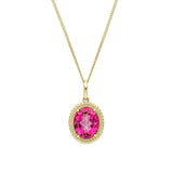 Penmans | Oval Cut Pink Topaz Pendant