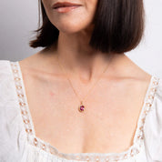 Penmans | Oval Cut Pink Topaz Pendant
