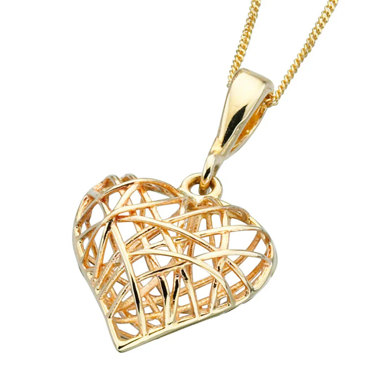 Penmans | 9ct Yellow Gold Caged Heart Pendant