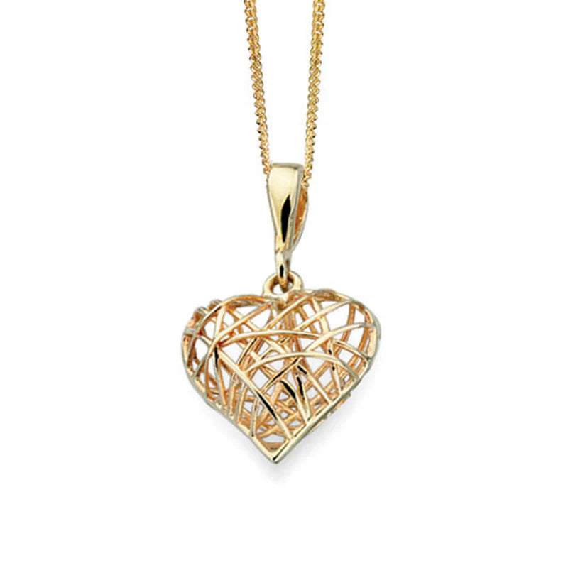 Penmans | 9ct Yellow Gold Caged Heart Pendant