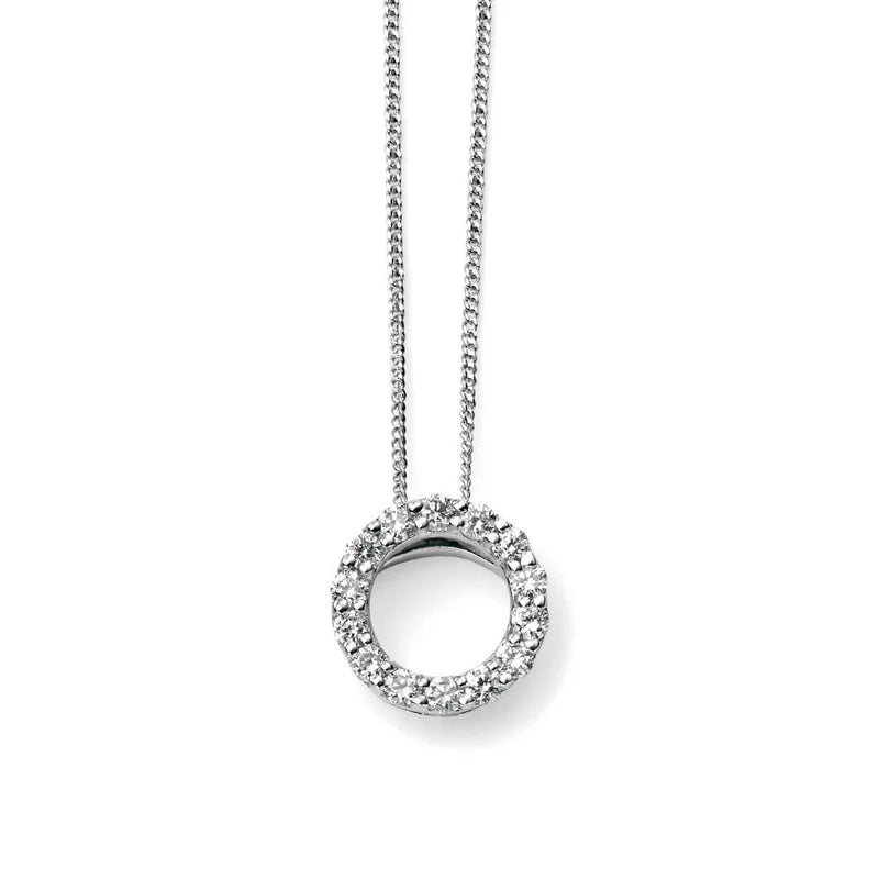 Penmans | Open Circle Pendant with Diamonds