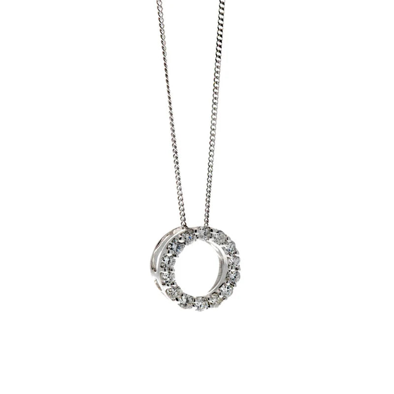 Penmans | Open Circle Pendant with Diamonds