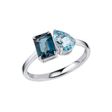 Penmans | Toi et Moi Blue Topaz Ring