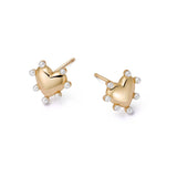 Daisy London | Gold Plate Heart Stud Earrings